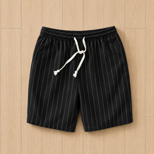 Vertical Stripe Casual Shorts