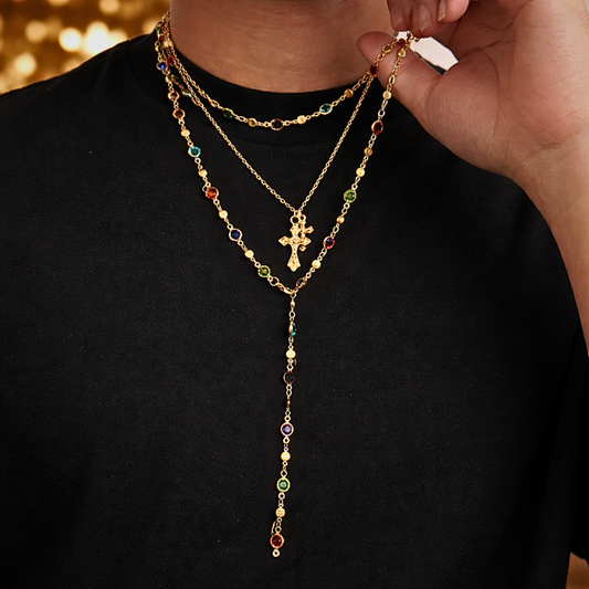 Statement Cross Necklace Set