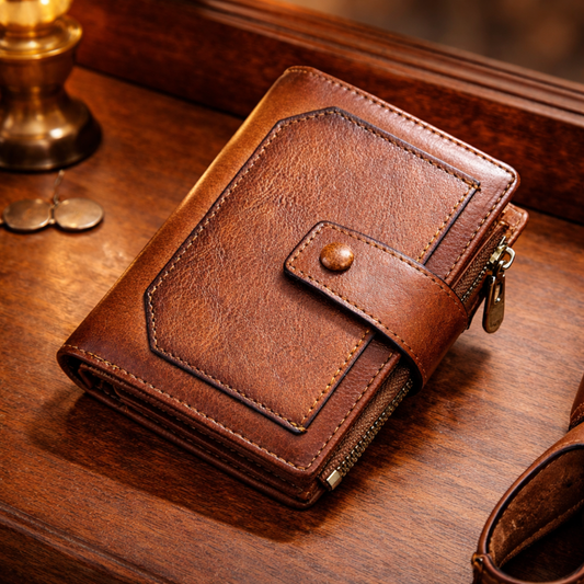Leather Zip Wallet
