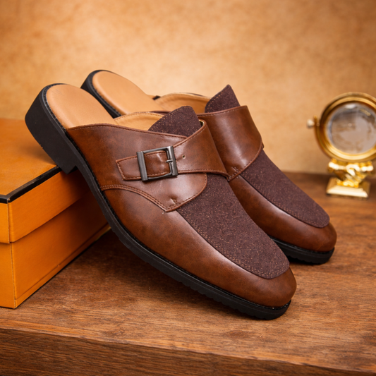 Half-Slip Leather Loafers