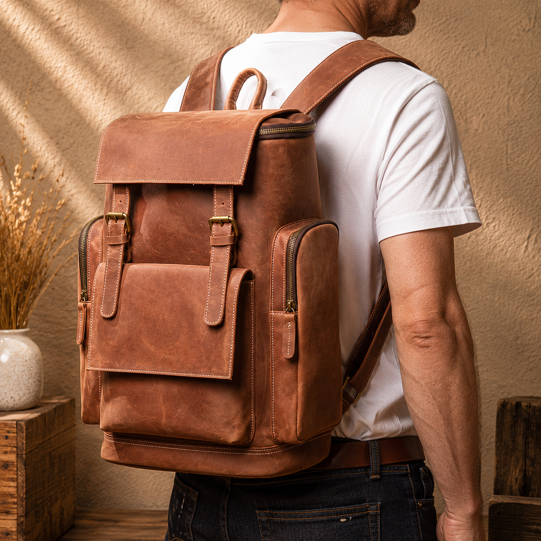 Vintage Leather Backpack
