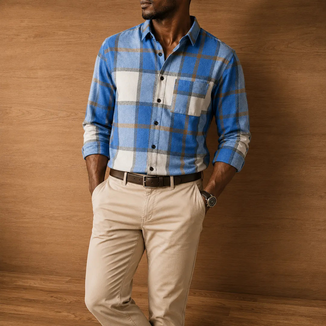 Classic Long-Sleeve Plaid Shirt