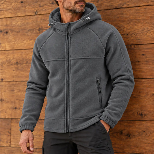 Classic Textured Hooded Jacket