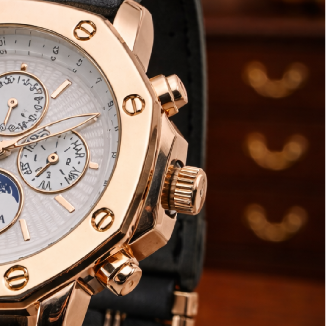 Classic Chrono Leather Watch