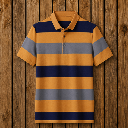 Horizontal Stripe Polo Shirt