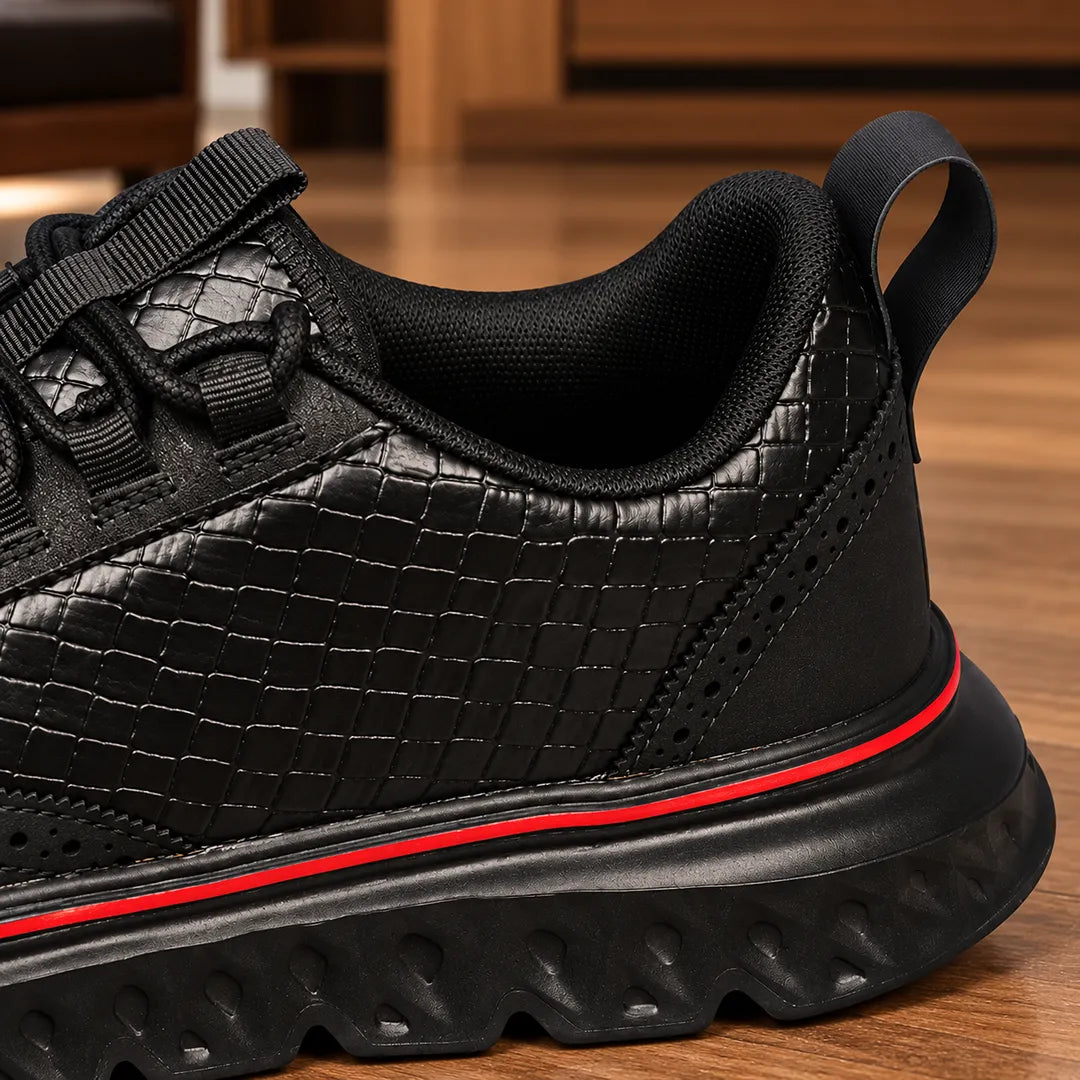 Smart Textured Lace-Up Shoes