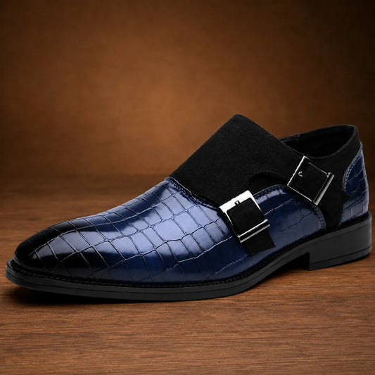 Textured Buckle Shoes