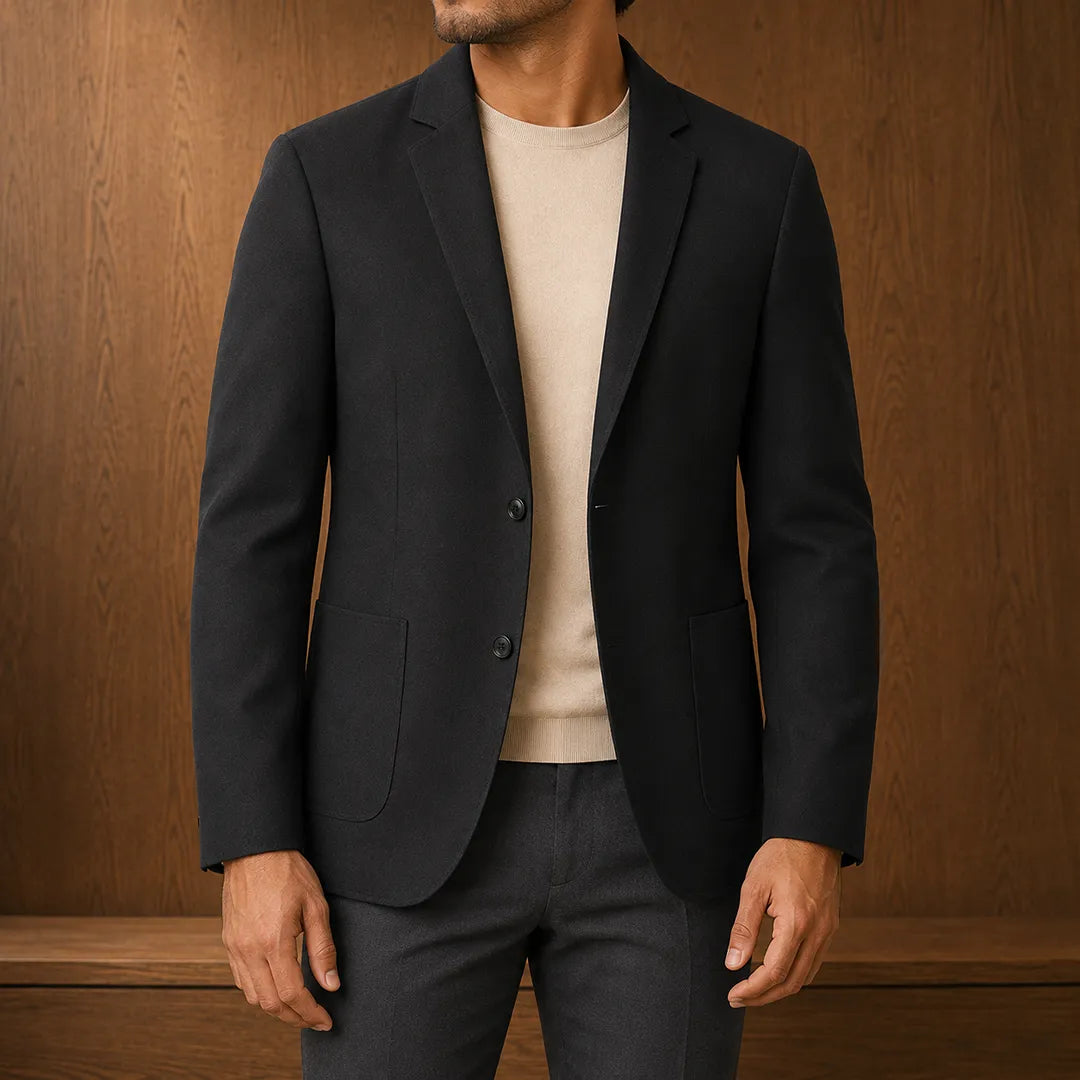 Textured Two-Button Blazer