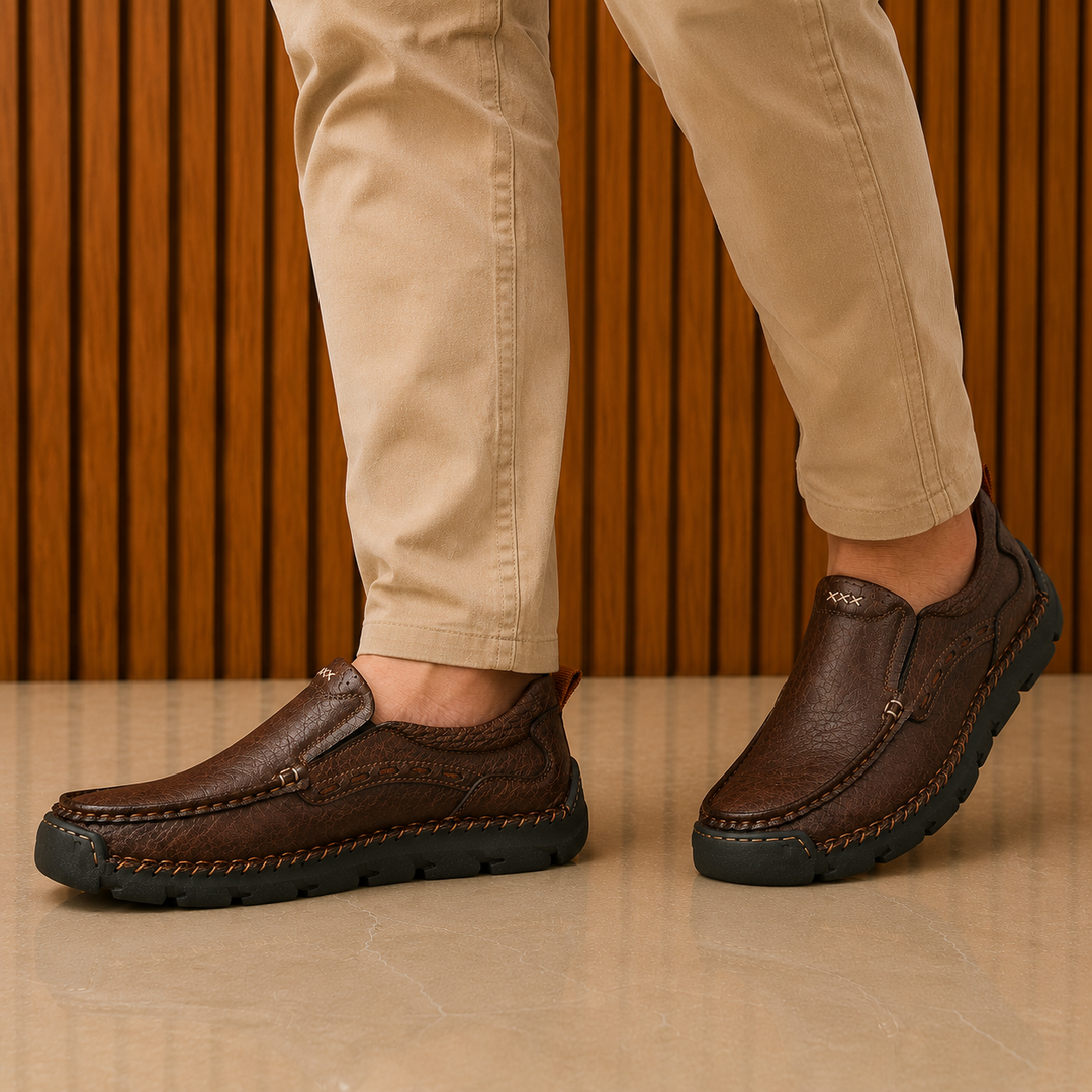 Comfortable Leather Slip-Ons