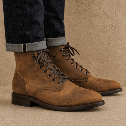 Cap Toe Leather Boots
