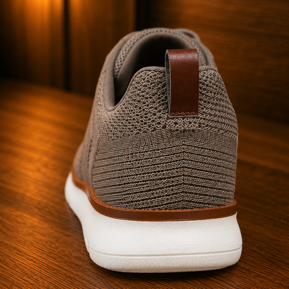 Breathable Knit Lace-Up Sneakers