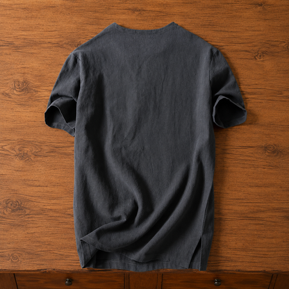 Relaxed Henley Neck Shirt