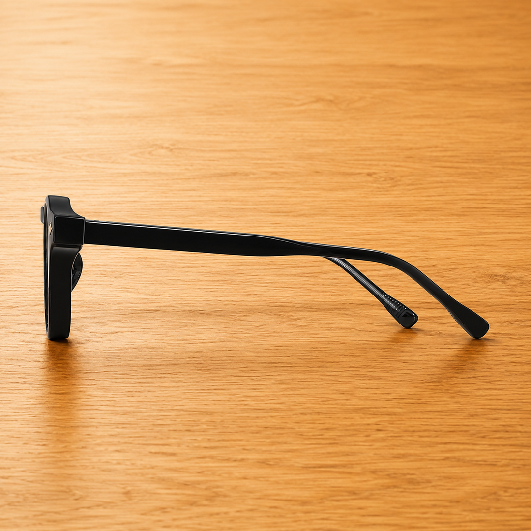 Rounded Full-Rim Sunglasses
