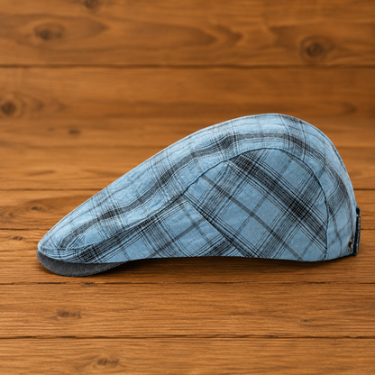 Casual Plaid Flat Cap