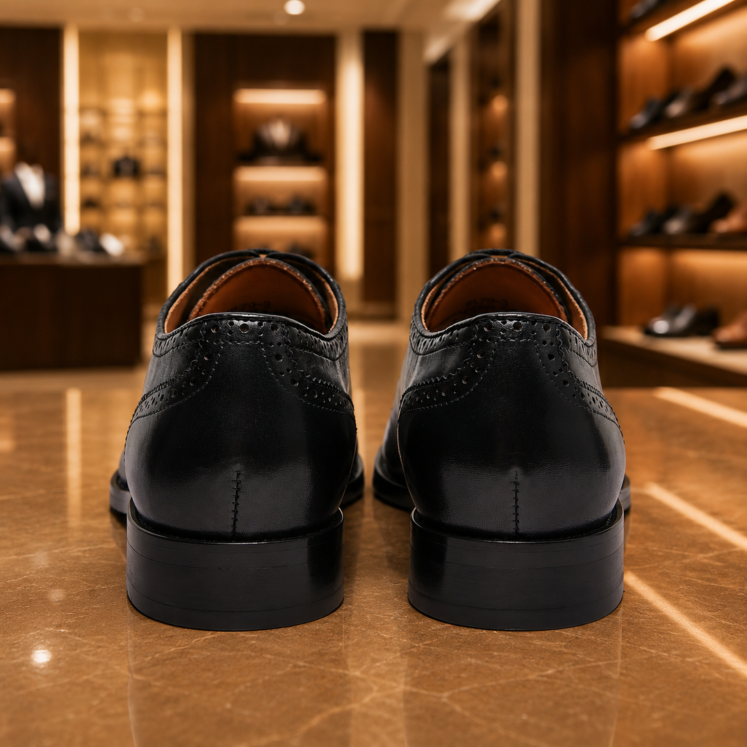 Leather Cap Toe Shoes