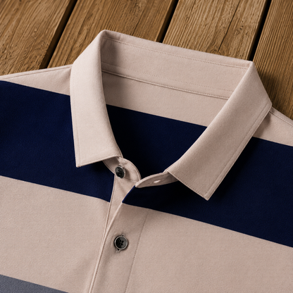 Horizontal Stripe Polo Shirt