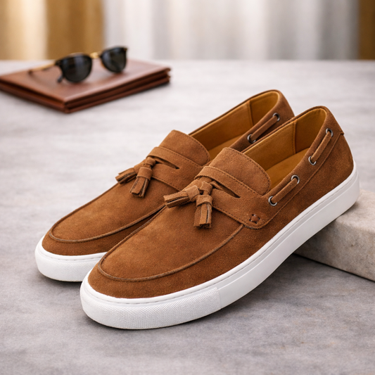 Suede Tassel Loafers