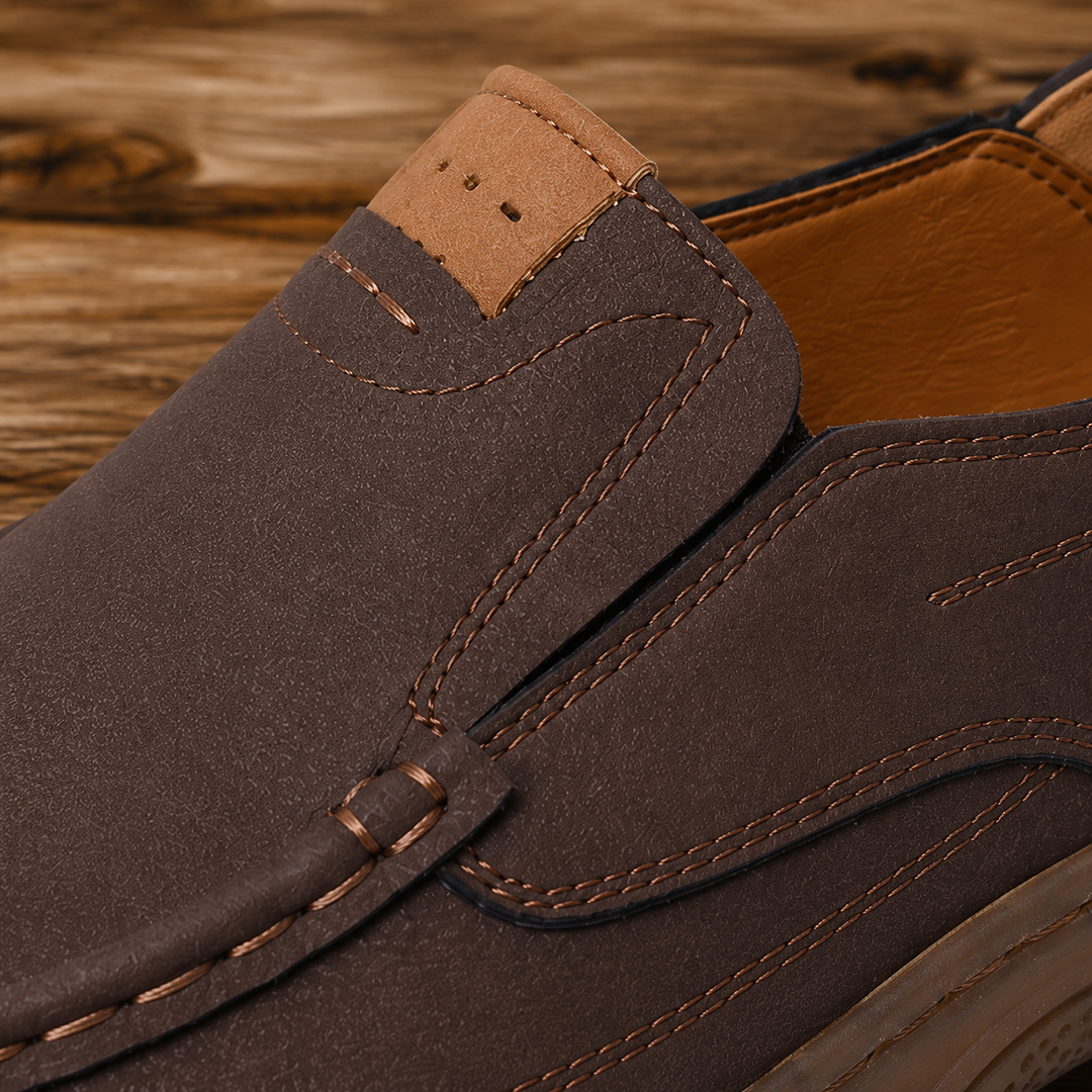 Casual Stitched Slip-On Loafers