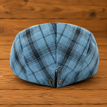 Casual Plaid Flat Cap