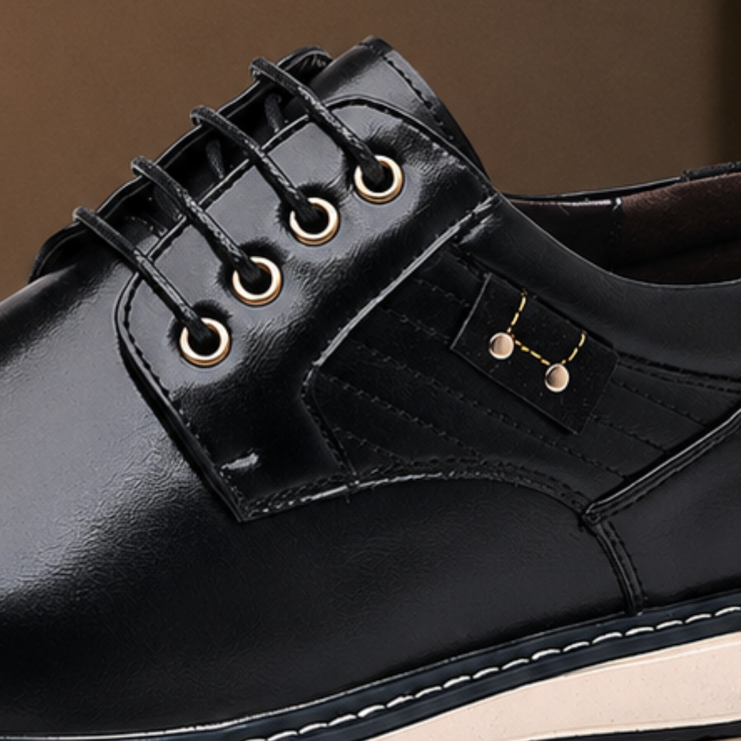 Polished Plain-Toe Derby Shoes