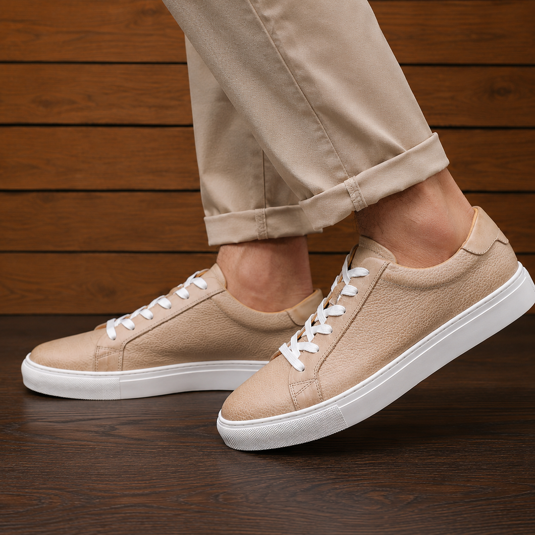 Premium Leather Lace Sneakers
