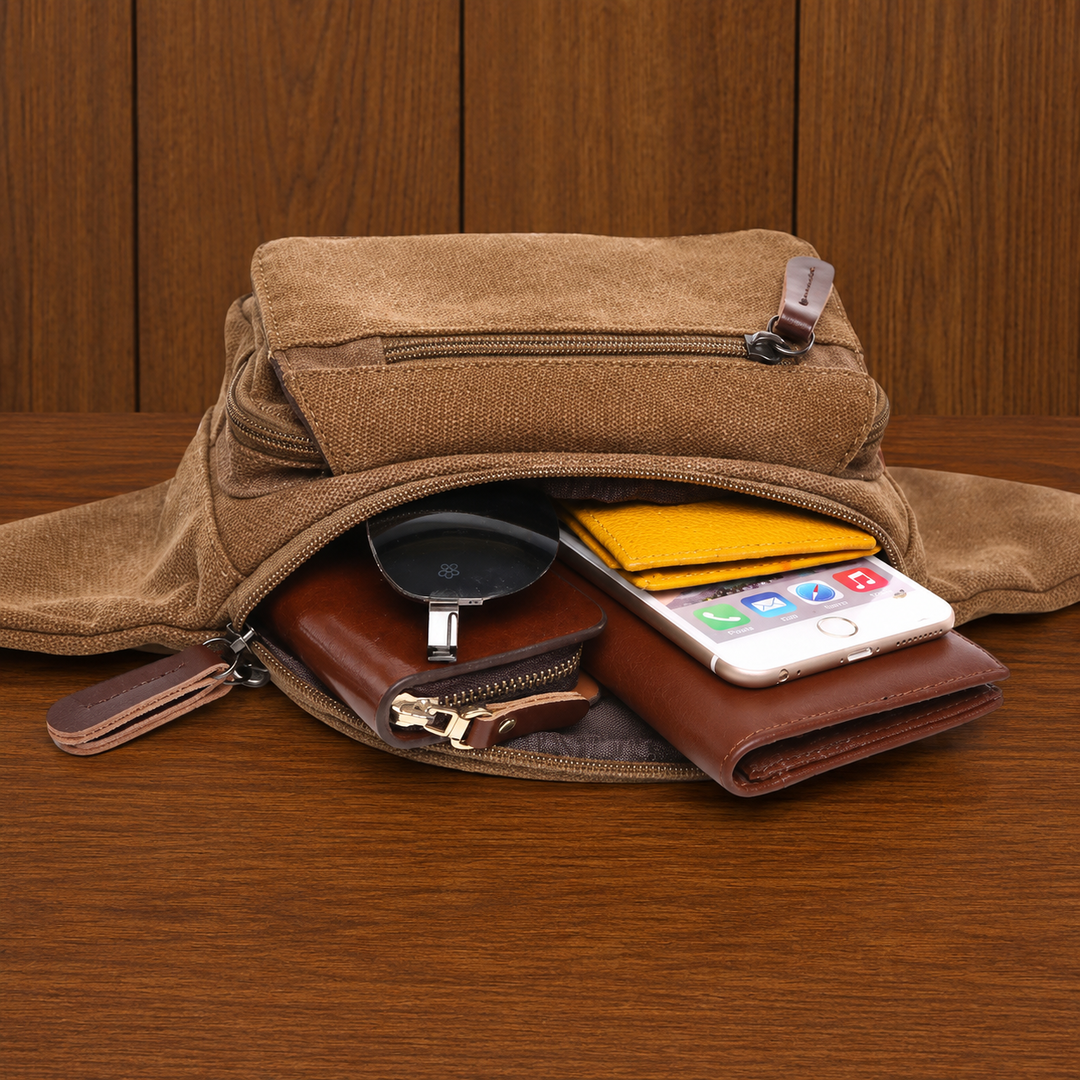 Canvas Waist Sling Bag