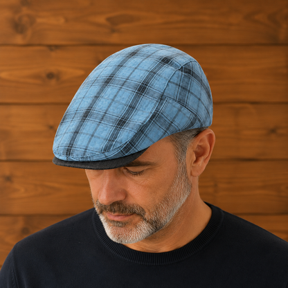 Casual Plaid Flat Cap