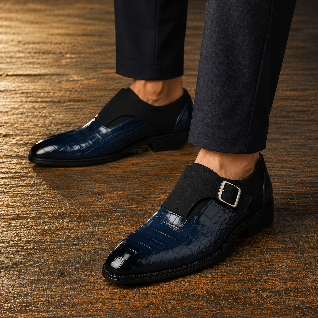 Modern Crocodile-Embossed Shoes