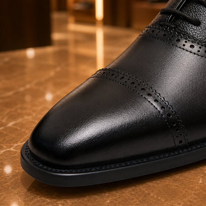 Leather Cap Toe Shoes