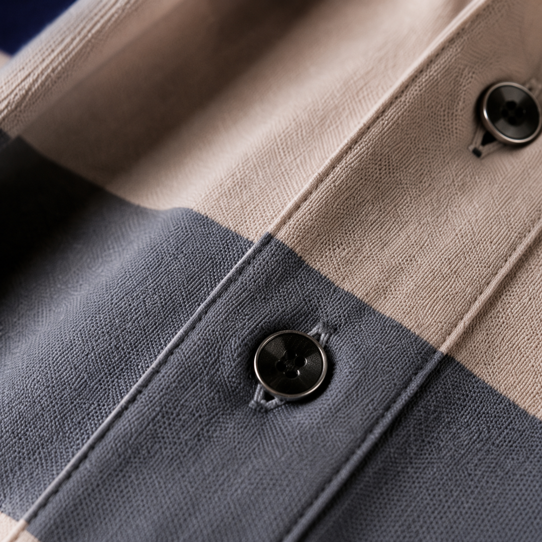 Horizontal Stripe Polo Shirt