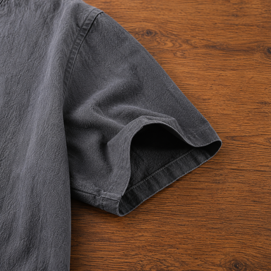 Relaxed Henley Neck Shirt