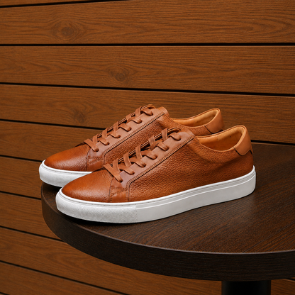 Premium Leather Lace Sneakers