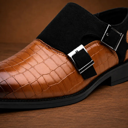 Textured Buckle Shoes