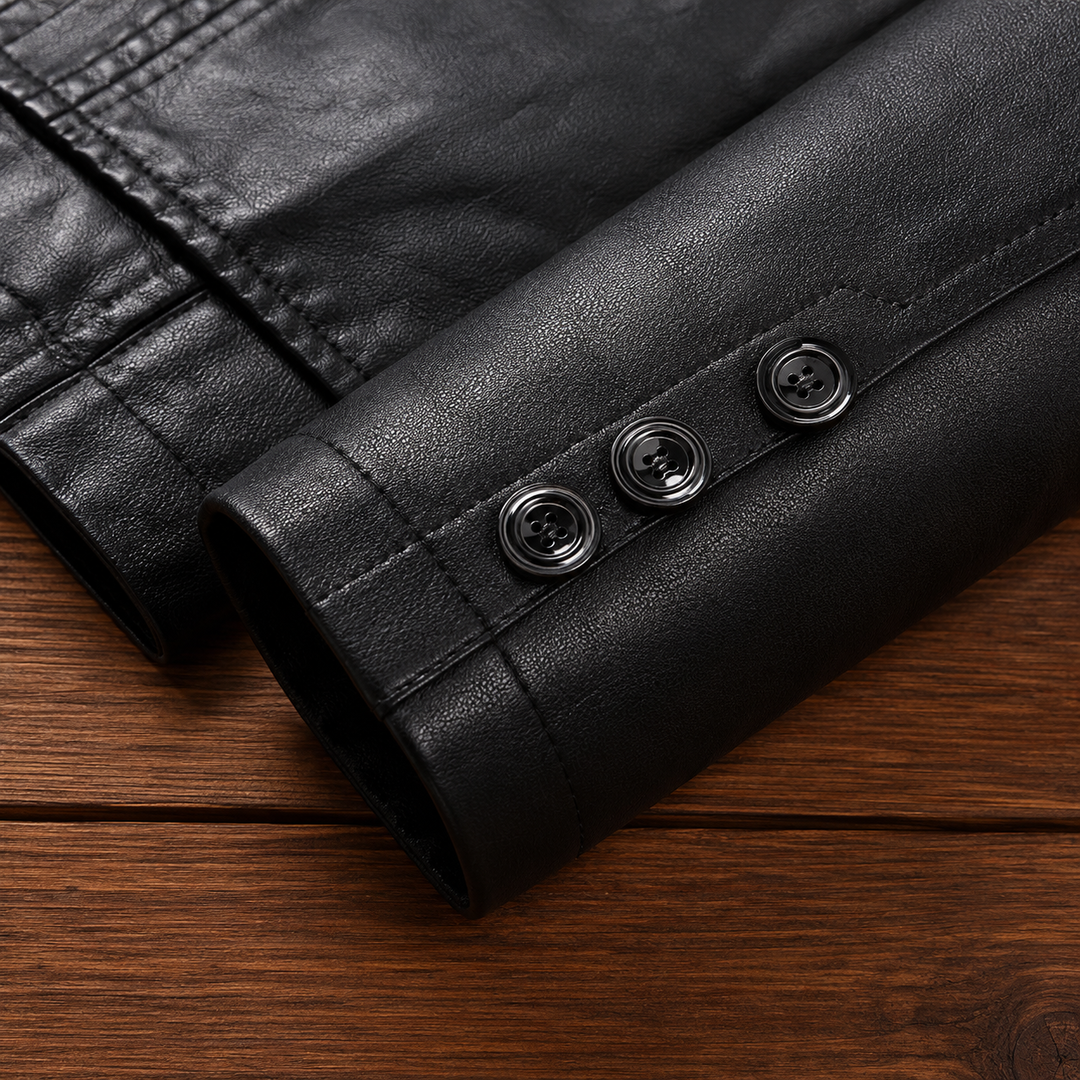 Classic Leather Casual Blazer