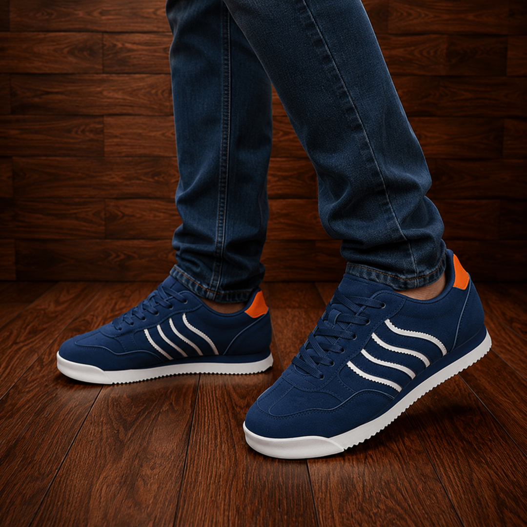 Textured Lace-Up Sneakers