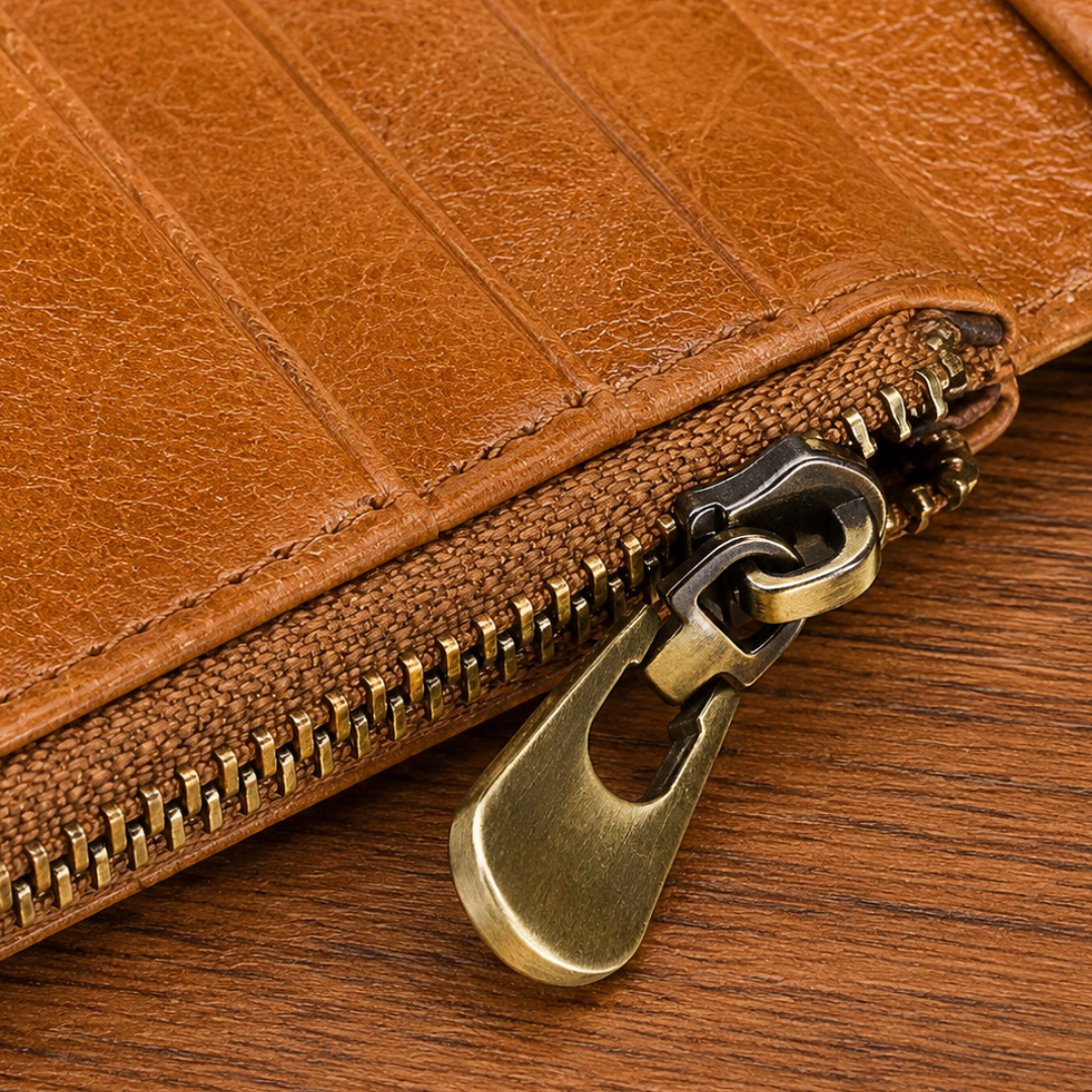 Vintage Leather Trifold Wallet