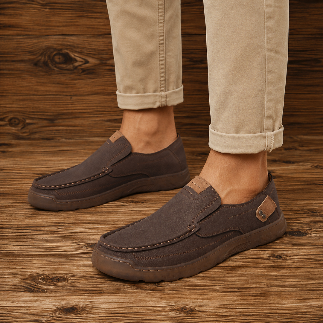 Casual Moc-Toe Slip-On Loafers
