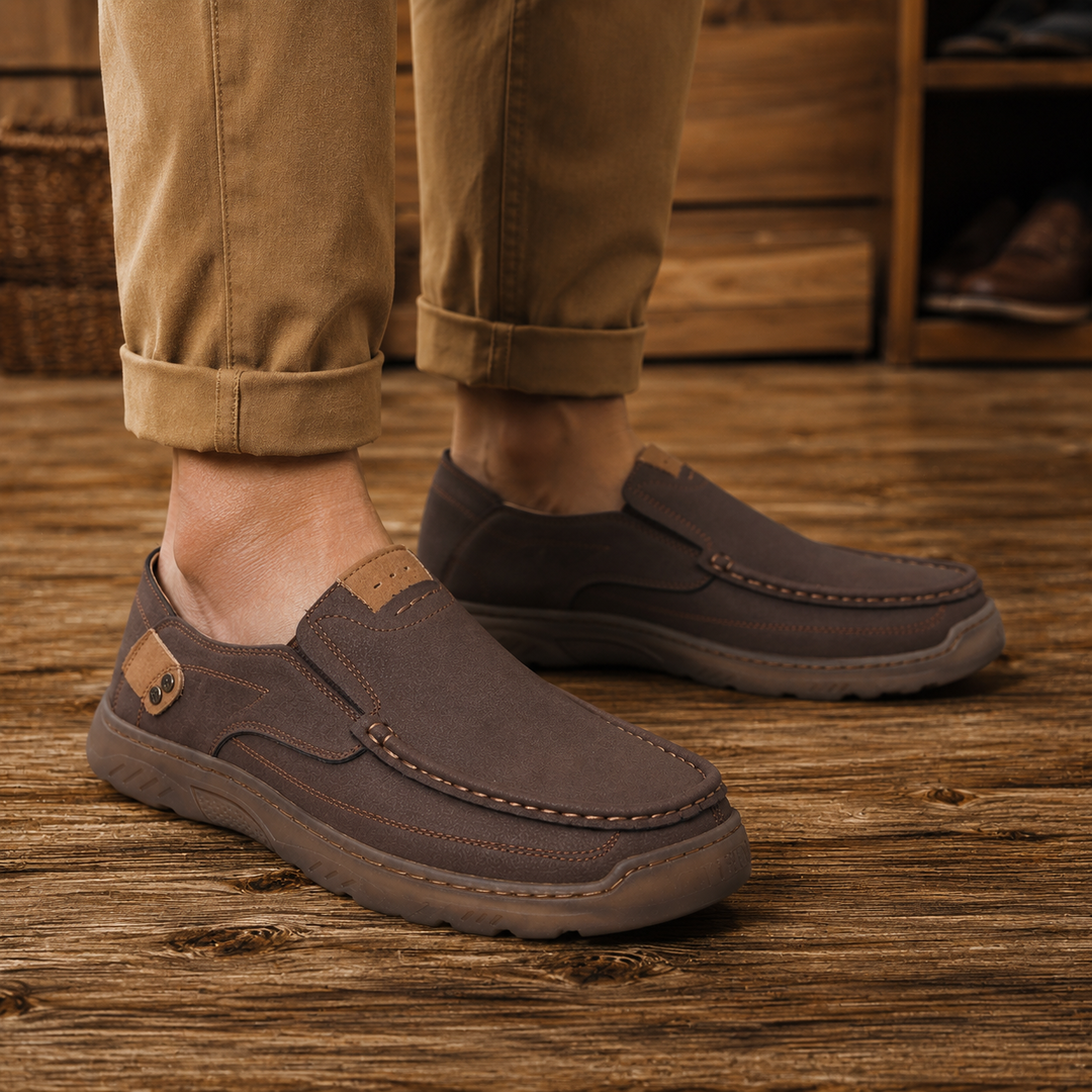 Casual Stitched Slip-On Loafers