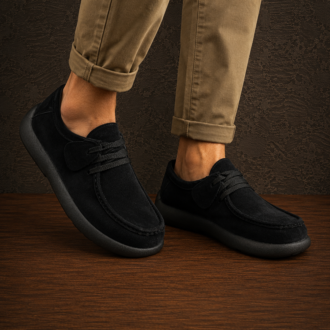 Soft Suede Lace-Up Shoes