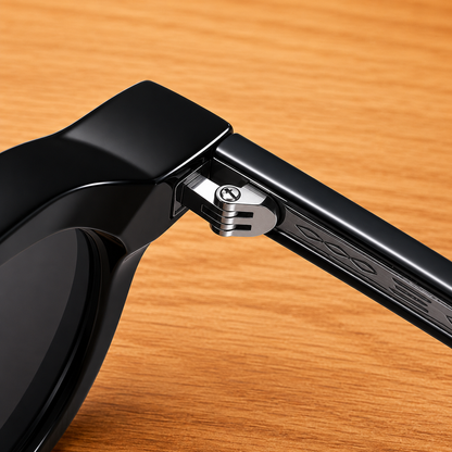 Rounded Full-Rim Sunglasses