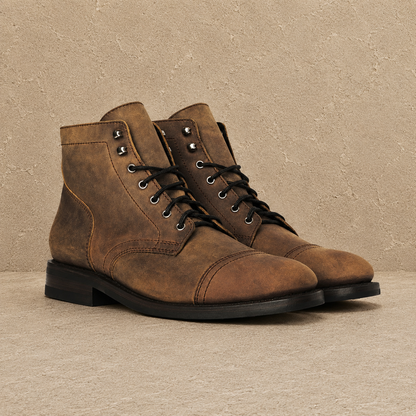 Cap Toe Leather Boots