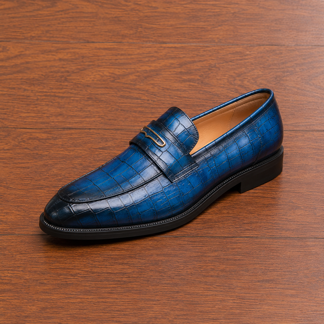 Croc Embossed Dress Loafers