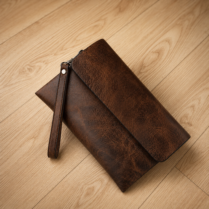 Classic Leather Clutch Wallet