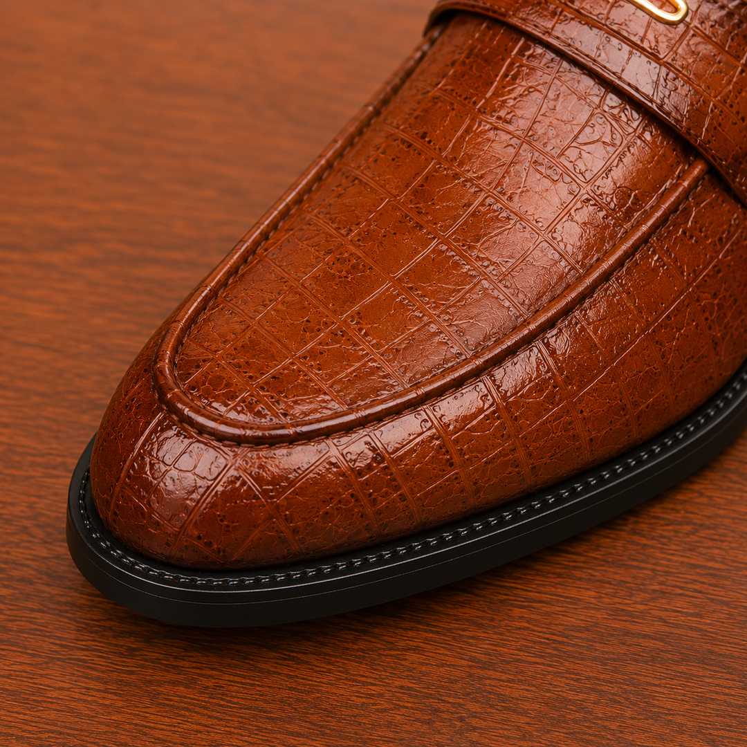 Croc Embossed Dress Loafers