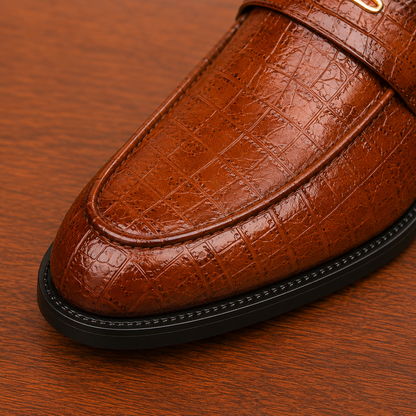 Croc Embossed Dress Loafers