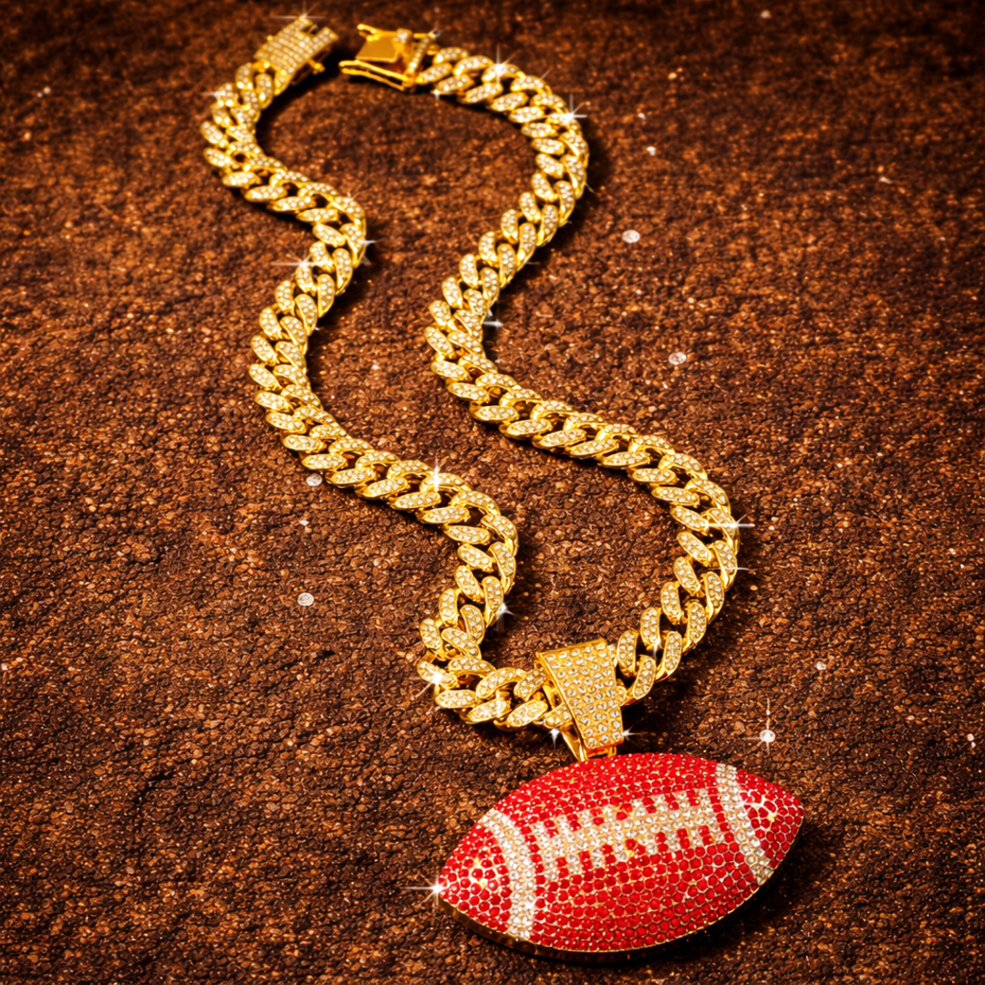 Football Pendant Necklace