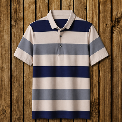 Horizontal Stripe Polo Shirt