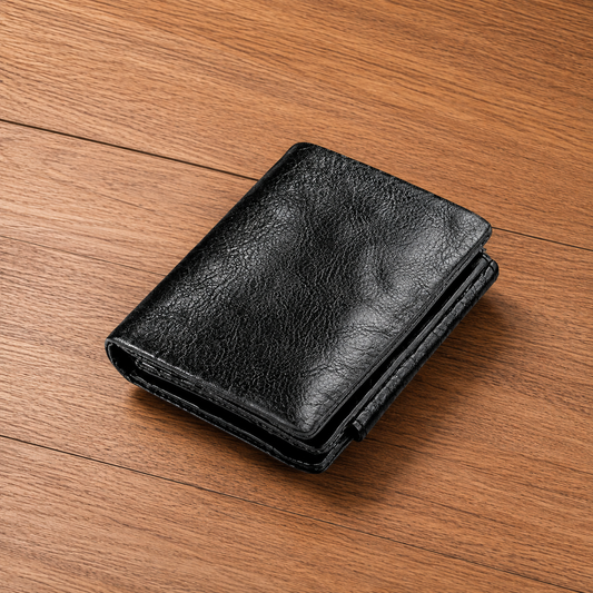 Vintage Leather Trifold Wallet