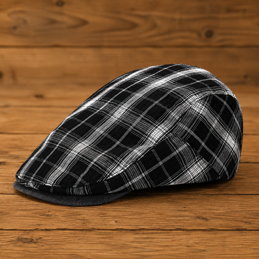 Casual Plaid Flat Cap