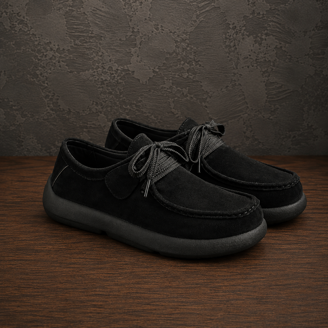 Soft Suede Lace-Up Shoes